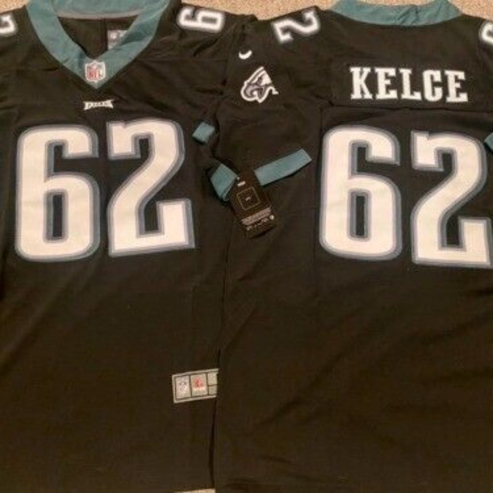 Nike PHILADELPHIA EAGLES JASON KELCE Blk Men's Vapor Limited JERSEY Sz M,L,XL,2X